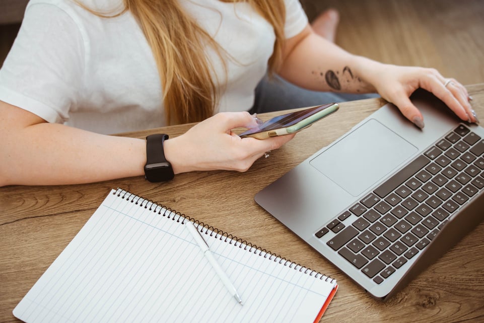 Woman Working from Home